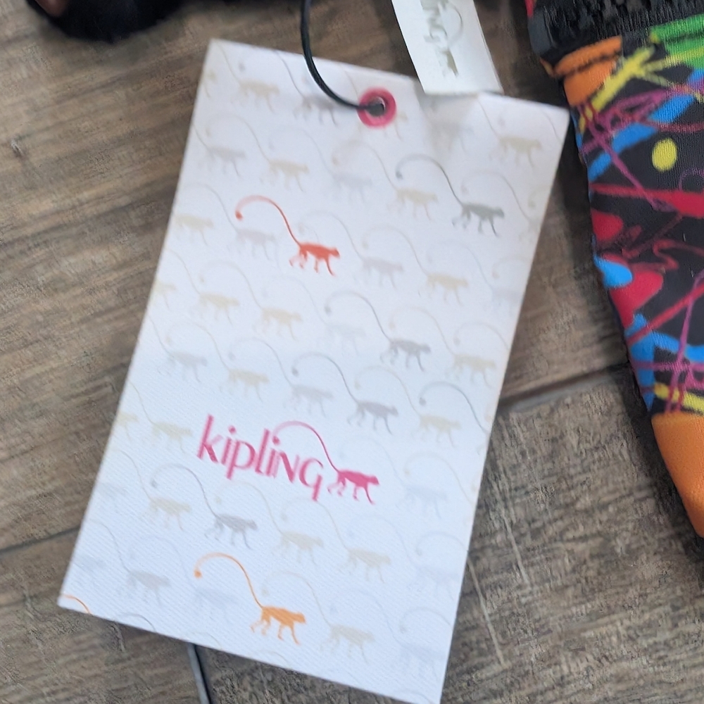 Kipling Purse Bag Handbag Colorful Tie Dye Shoulder Strap Wallet Bundle NWT - Picture 3 of 5